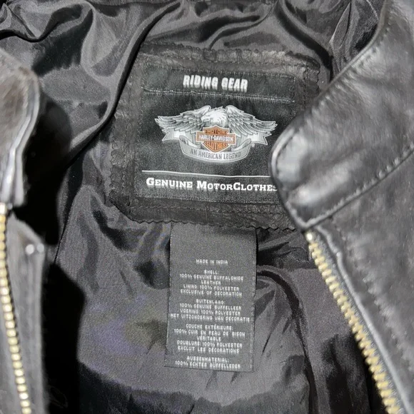 Harley Davidson Thornton Buffed Leather Jacket Size XL - Picture 3 of 13